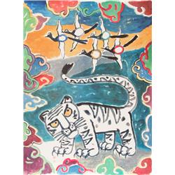 Ki-Chang Kim, Mystic Star of the Orient, Lithograph