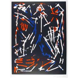 A. R. Penck, Mul, Bul Dang & Sentimentality, Woodblock