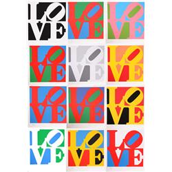 Robert Indiana, The Book of Love Portfolio with 12 Serigraphs
