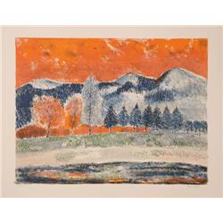 Guy Bardone, Les Montagnes, Lithograph
