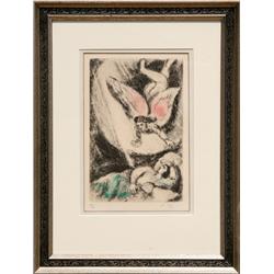 Marc Chagall, Angel from the Bible, Aquatint Etching
