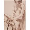 Image 1 : Philip Pearlstein, Girl on a Stool, Lithograph