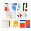 Image 1 : Ilya Bolotowsky, Lot of 8 Abstract Geometric Silkscreens