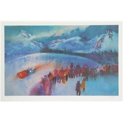 Robert Peak, Bobsled, Lithograph