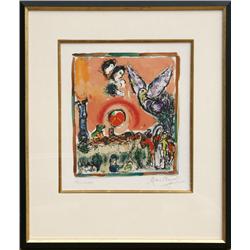 Marc Chagall, Composition Champetre (M. 437), Lithograph