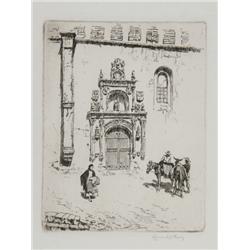 Lionel Lindsay, Doorway of Las Duenas, Etching