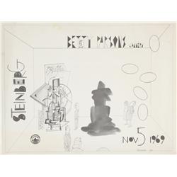 Saul Steinberg, Betty Parsons Gallery, Poster