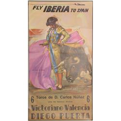 Travel Poster, Fly Iberia to Spain, Poster
