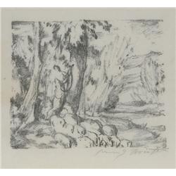Lovis Corinth,Landscape, Lithograph