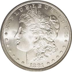 1881 S Morgan Silver Dollar