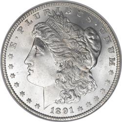 1891 P Morgan Silver Dollar