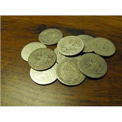 Lot of 10 Barber Quarters