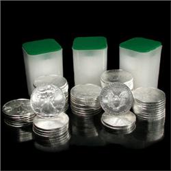 Roll of 20 Silver Eagles- Uncirculated-