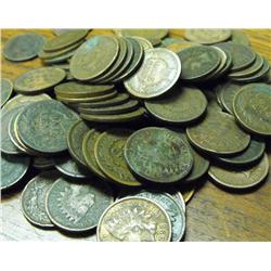 Lot of 100 Indian Head Cents-