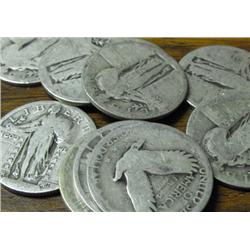 LOT OF 100 STANDING LIBERTY QUARTERS