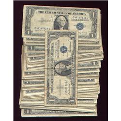 LOT OF 100 SILVER CERTIFICATES