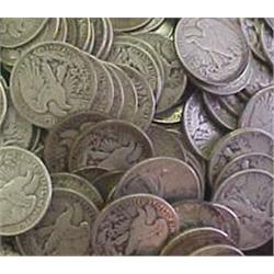 Lot of 100 Walking Liberty Halves-
