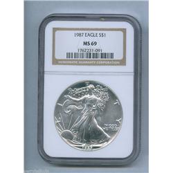 1987 MS 69 Silver Eagle