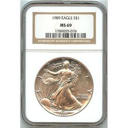 1989 MS 69 Silver Eagle