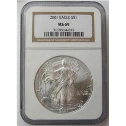 2001 MS 69 Silver Eagle