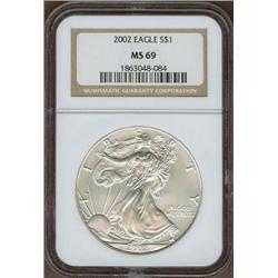2002 MS 69 Silver Eagle
