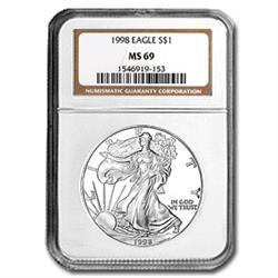 1998 MS 69 Silver Eagle