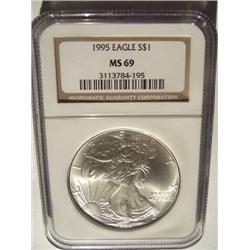 1995 MS 69 Silver Eagle