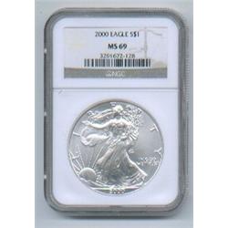 2000 US Silver Eagle MS 69