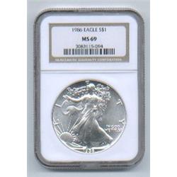 1986 US Silver Eagle MS 69