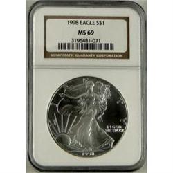 1998 US Silver Eagle MS 69