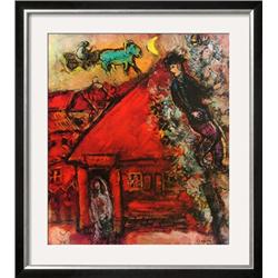 Marc Chagall - The Red House - Framed