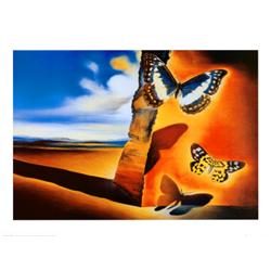 Landscape with Butterflies - By Dali -