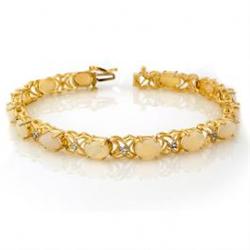 7.05 ctw Opal & Diamond Bracelet