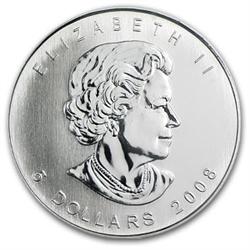 Lot of 100 Silver Maple Leafs 1 oz. Pure