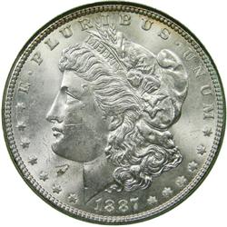 1887 O UNC Morgan SIlver Dollar