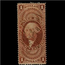 1860s US Revenue Stamp $1 Foreign Exch. (STM-1516)