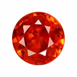 3.4mm Natural Orange Red Songea Sapphire (GMR-1034)