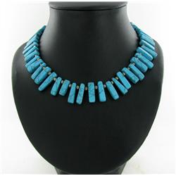 370ct Turquoise Nickel Bead Necklace (JEW-2187)