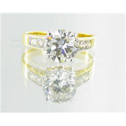 15ctw Lab Dia/Sapphire 22k Gold Vermeil Ring (JEW-2390)