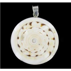 Sterling Shell Round Pendant (JEW-2025A)