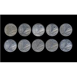 1950s Italy 10L Higher Grade Lot of 10 (COI-7582)