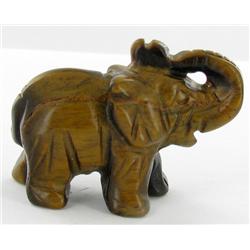 19ct Handcarved Tiger Eye Elephant (ANT-1082)