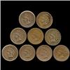 Image 1 : 1859 Indian Cent Lot of 9 Better Circulated (COI-7444)