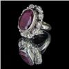 Image 1 : 51ctw Faceted Ruby Silver Ring Appr Est $5k (JEW-2458)