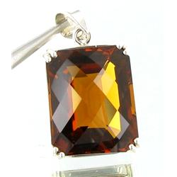 80ctw Silver Pendant Madeira Citrine Appr Est $16k (JEW-2467)