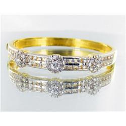 110ctw Lab Diamond 22k Gold Vermeil Bracelet (JEW-2342)