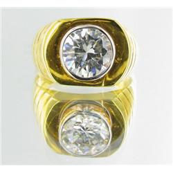 30ctw Lab Diamond 22k Gold Vermeil Ring (JEW-2360)