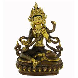 Gilded Bronze Tibet Seated Shiva w/Mandolin (ANT-996)