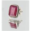 Image 1 : 41ctw Faceted Ruby Silver Ring Appr Est $4k (JEW-2457)