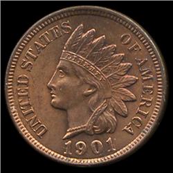 1901 Indian Cent RARE MS66+ Red (COI-7717)